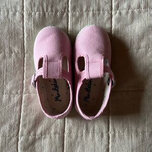 Mini Boden Soft Pink Baby Walker Shoes
